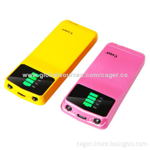 Cager 3,000mAh power bank mobiles with Dual-LED Torch, 5V DC/1A Input